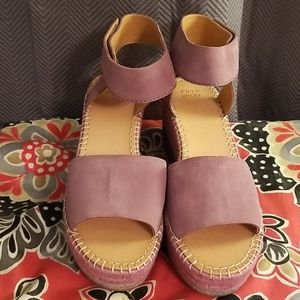 Frye suede platform sandals